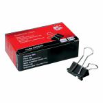 5 Star Foldback Clips 19mm Black [Pack 12]
